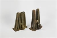 2 Early Tin Candle Molds