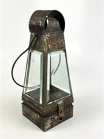 Early Candle Lantern w/ Pierced Tin Design