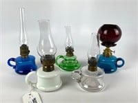 5 Miniature Finger Oil Lamps