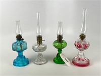 4 Miniature Oil Lamps