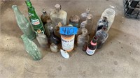 Old bottles and cans
