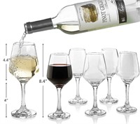 6 PK Premium Wine Glasses 10 OZ Classic Wine Glass