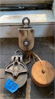Antique pulleys - wood wheels
Louden A.23