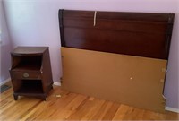 Mahogany full-size bed and nightstand