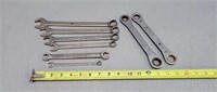 6 Matco SAE Wrenches & 2-MM Ratchet Wrenches