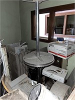 CONTENTS OF ROOM: AC Unit, Bar Table, Tires, Wood