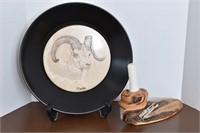 Alaska Ram Decor Plate & Driftwood Candle Holder