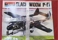 BLACK WIDOW P -61 MODEL KIT AND OTHERS