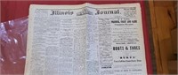 1876 ILLINOIS JOURNAL NEWSPAPER