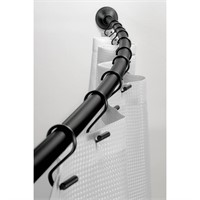 Interdesign Curved Matte Black Shower Curtain Rod