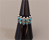 Sterling & Turquoise Band (Size 5.25)