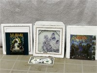 Vintage carnival Rock & Roll  glass Album covers