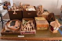 Lot of: Whittling Supplies, & Cigar Boxes