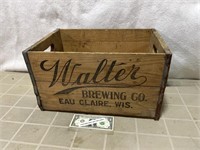 Vintage wood Walters Beer Eau Claire Wisconsin