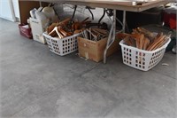 Lot of: Wooden Clothes Hangers & Food Service