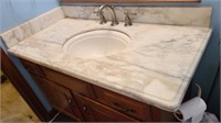 Marble Vanity Top w/ Sink (Laundry Bathroom)