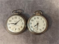 Two Westclox Scotty pocket watches made in USA•