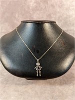 Sterling necklace and pendant 
• 24"L chain