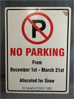 No Parking Sign Measures 18" x 24"