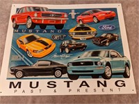 Ford Mustang "Past & Present" tin sign 
• 16" x