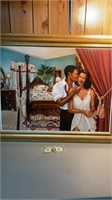 Large framed couple picture