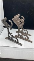 3 Cast iron Horse Figure Hooks
