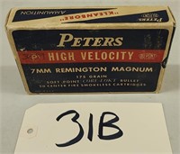 Vintage Peters 7mm Rem Mag Ammo Full