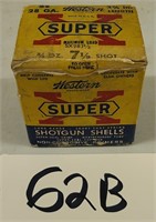 Vintage Western Super X 28ga Shells Full Box 25ct