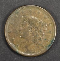 1838 LARGE CENT  VF/XF