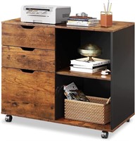 3-Drawer Wood File Cabinet