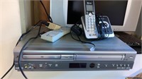 Zenith VHS / DVD player, cordless phone