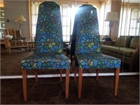 Pair of MCM high back chairs
