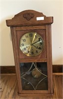 Fancy Antique Oak Wall Clock