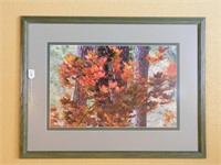 P729  (2) Double Matted Framed Nature Art