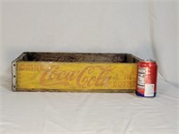 Yellow Coca Cola Wood Crate