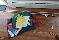 Outdoor Decorative Flags and poles