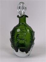 Green Glass Liquor Decanter