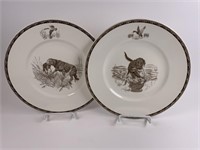 2 Wedgwood American Sporting Dogs Plates