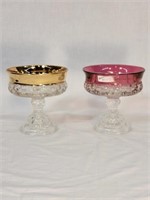 Two Beautiful Crystal Candy Dishes