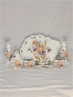 7 Piece Porcelain Bathroom Vanity Set w/Candle Hol