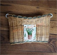 Basket with ceramic accents