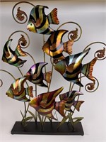 Angel Fish In Sea Metal Sculpture