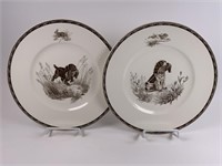 2 Wedgwood American Sporting Dogs Plates