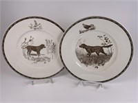 2 Wedgwood American Sporting Dogs Plates