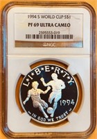 1994-S NGC Proof 69 Ultra Cameo World Cup Silver