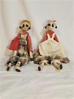 Two Vintage Cow Dolls