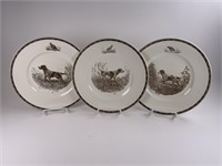 3 Wedgwood American Sporting Dogs Plates