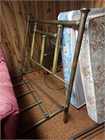 Vintage full size brass bed frame/matress set