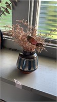 Handmade in Norway small jar with hummingbird