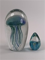 Murano Jellyfish & GES Paperweights